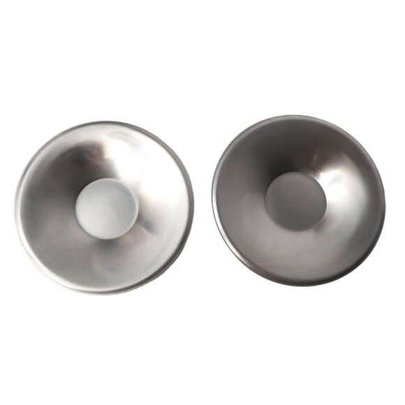 Breville Stainless Steel Expresso Saucers Plates Silver Metal Coffee Drinks - Picture 2 of 4